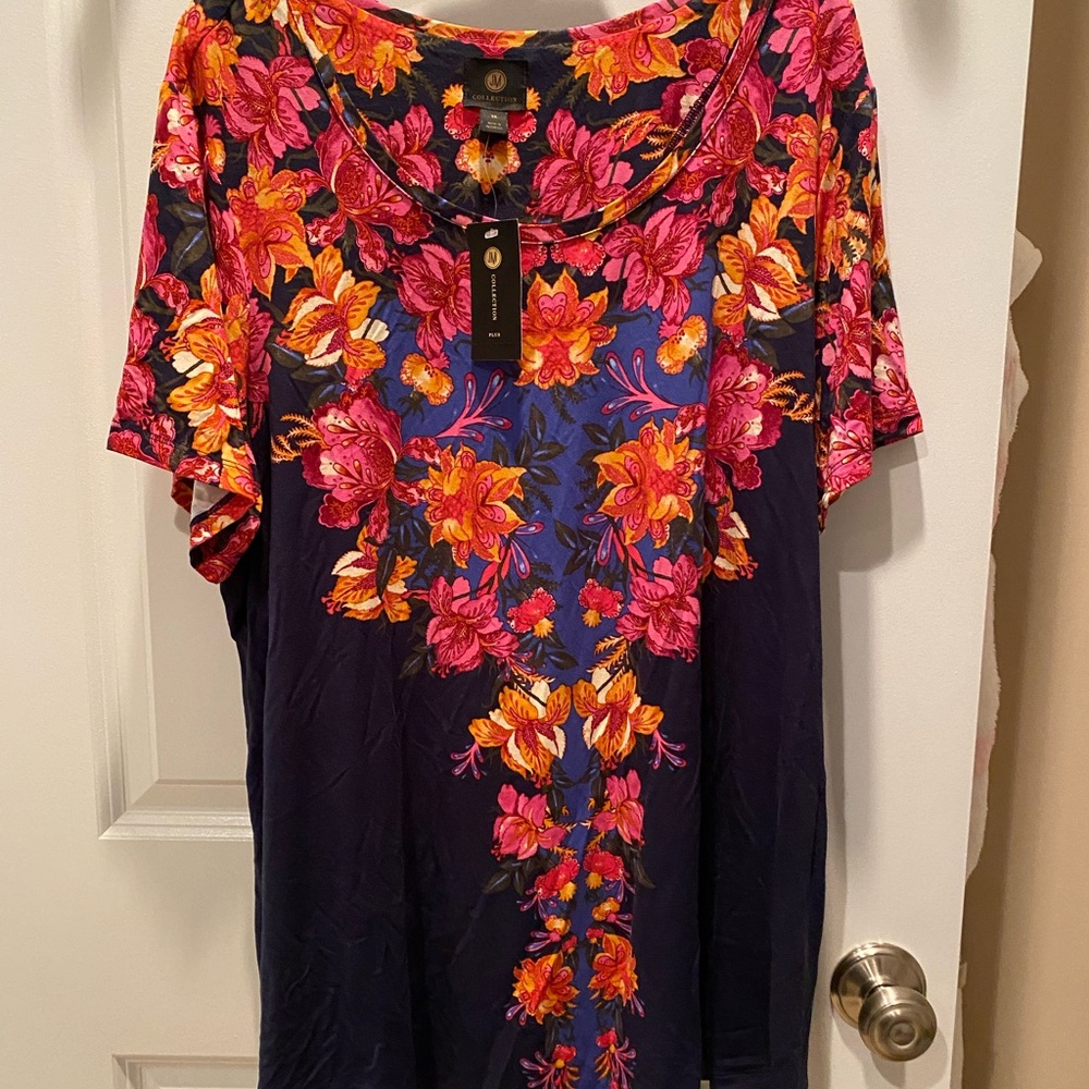 JM Collection Ladies 2X Shirt vibrant colors by JM Collections.